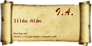 Illés Alán névjegykártya